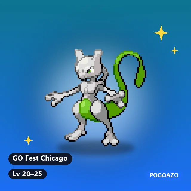 Shiny Mewtwo · GO Fest Chicago background