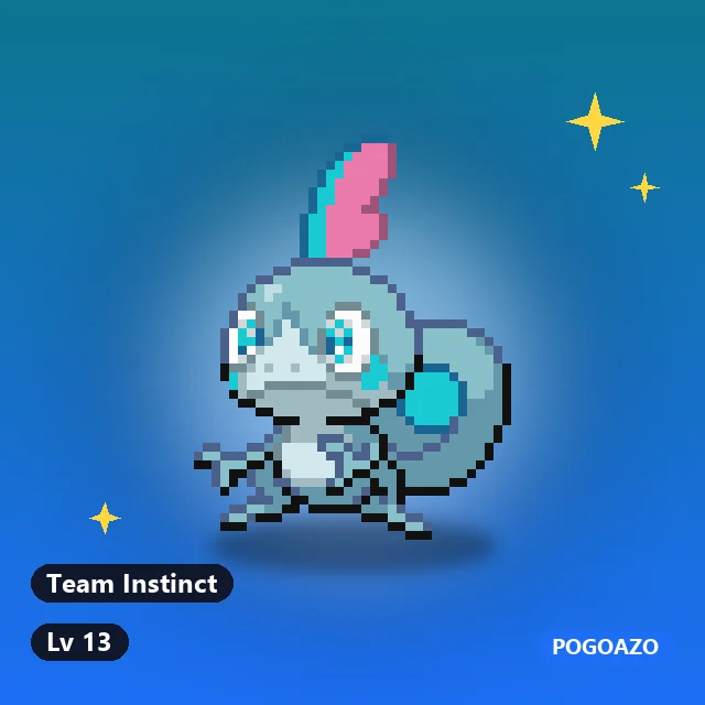Shiny Sobble · Team Instinct background