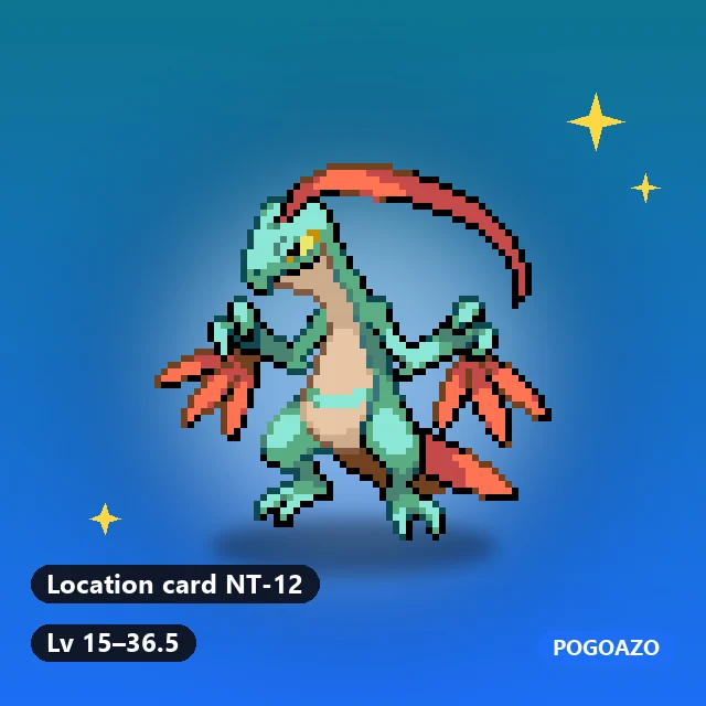 Shiny Grovyle · Location card NT-12 background
