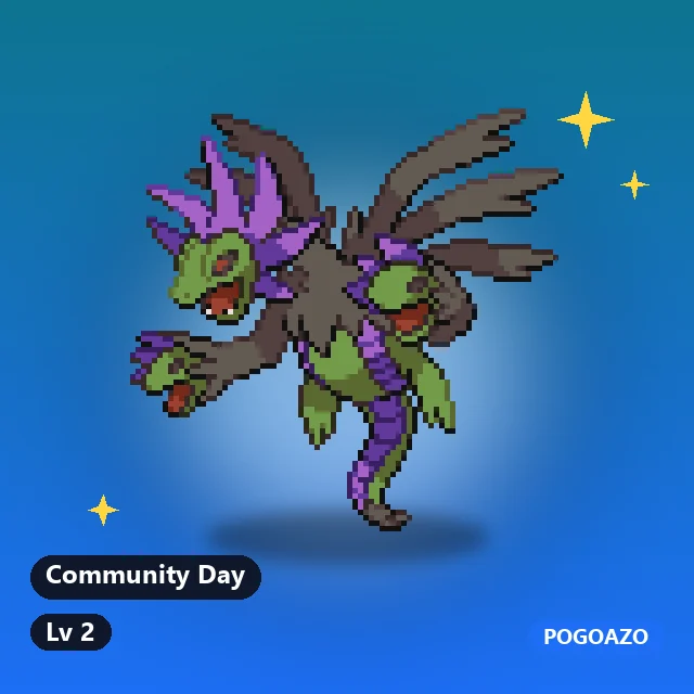 Shiny Hydreigon · Community Day background