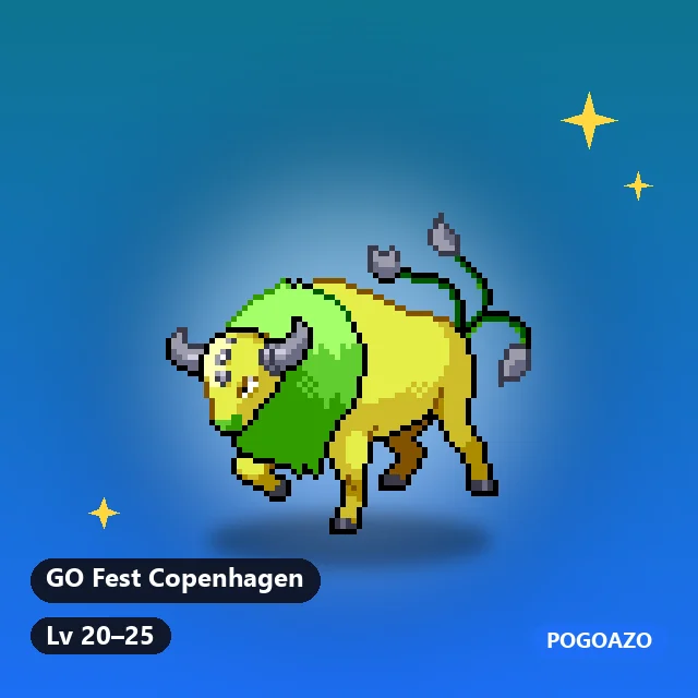 Shiny Paldean Tauros (Combat Breed) · GO Fest Copenhagen background
