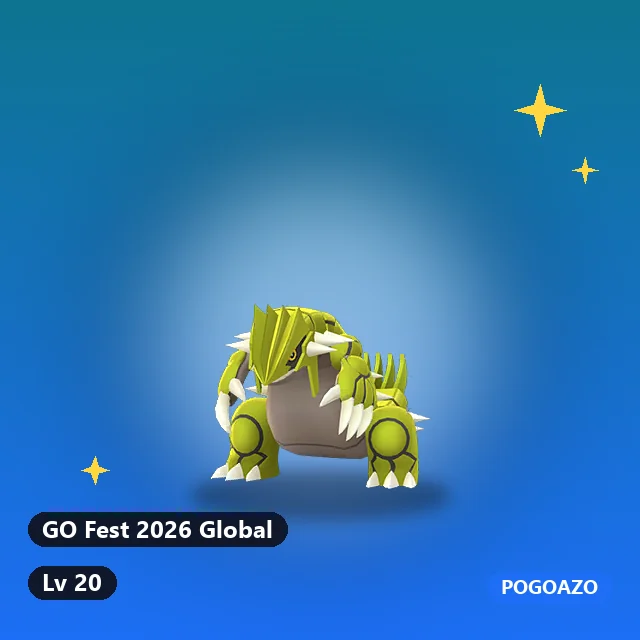Shiny Groudon · GO Fest 2026 Global background