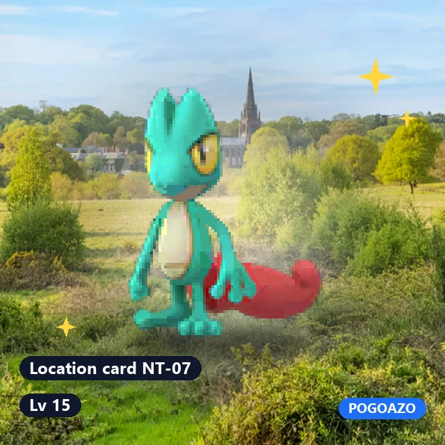 Shiny Treecko · Location card NT-07 background