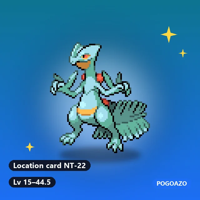 Shiny Sceptile · Location card NT-22 background