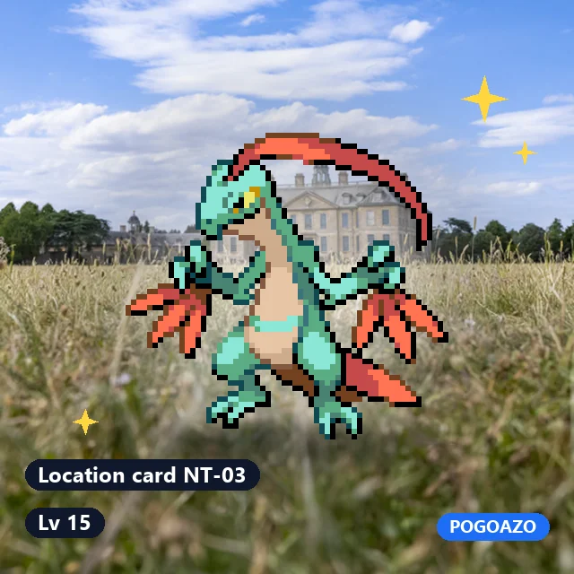 Shiny Grovyle · Nền Location card NT-03
