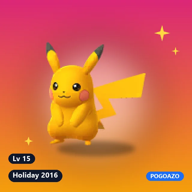 Shiny Pikachu · Holiday 2016