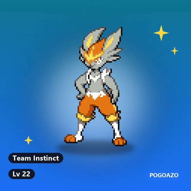 Shiny Cinderace · Team Instinct background