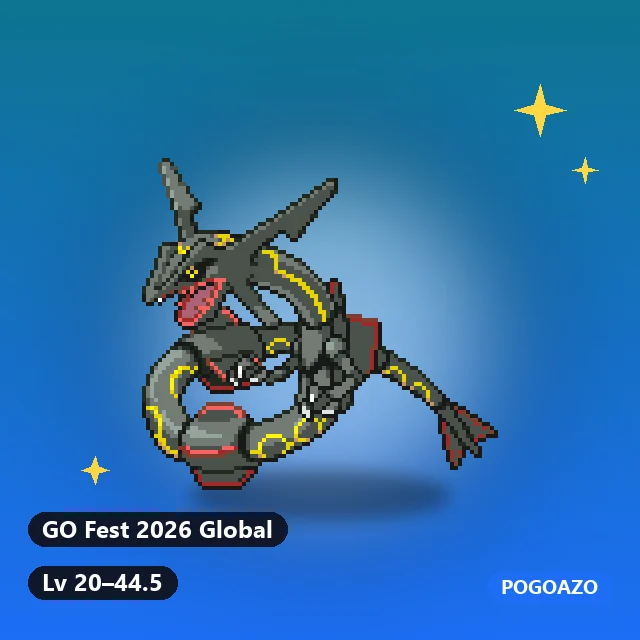 Shiny Rayquaza · GO Fest 2026 Global background