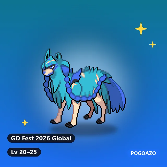 Shiny Zacian · Hero · GO Fest 2026 Global background