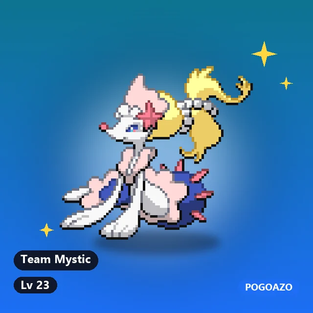 Shiny Primarina · Team Mystic background