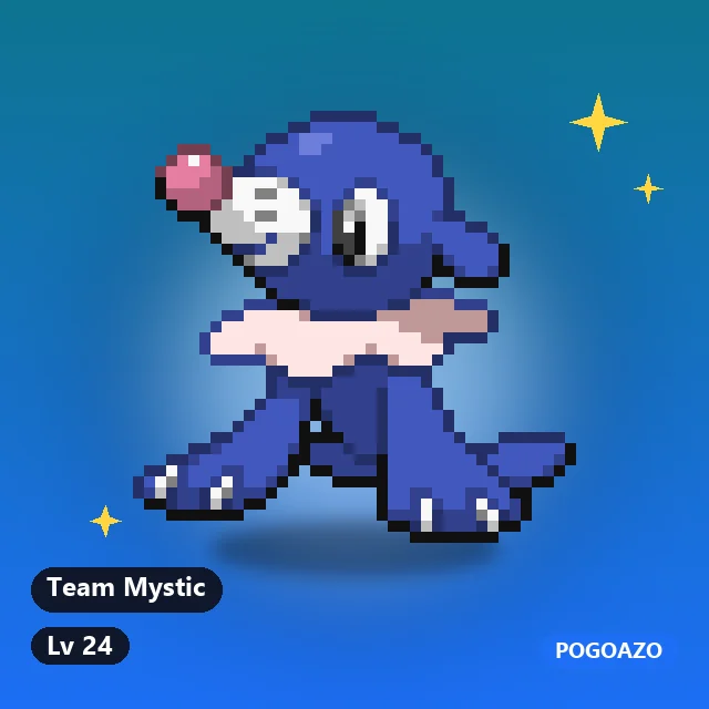 Shiny Popplio · Team Mystic background