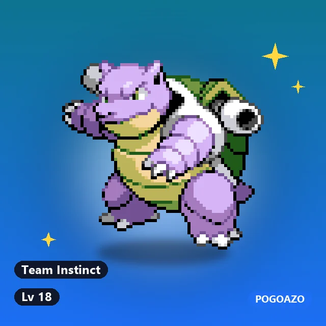 Shiny Blastoise · Team Instinct background
