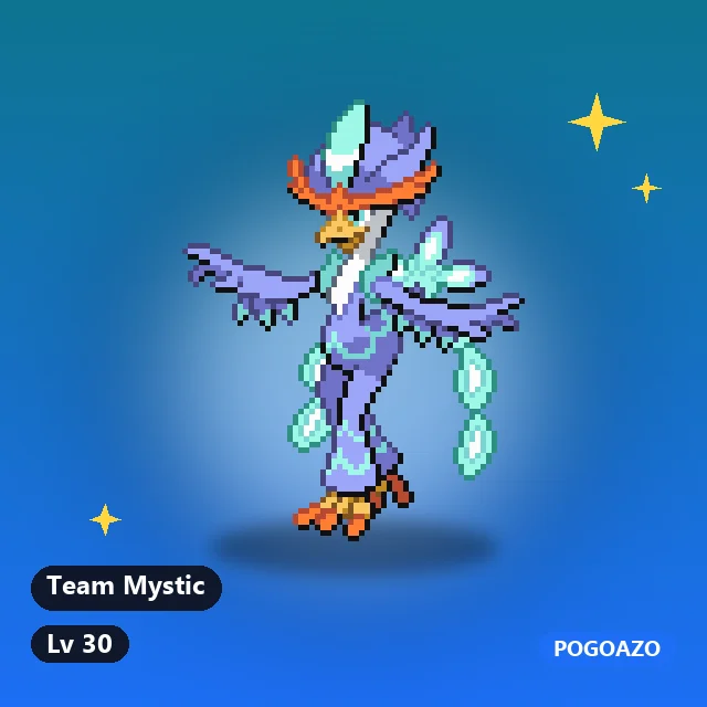 Shiny Quaquaval · Team Mystic background