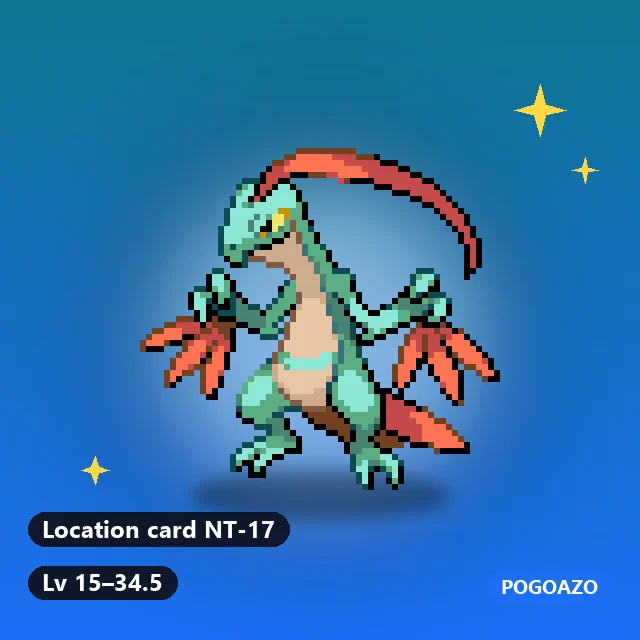 Shiny Grovyle · Location card NT-17 background