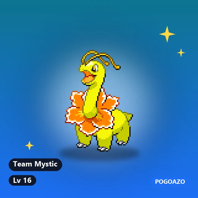 Shiny Meganium · Team Mystic background