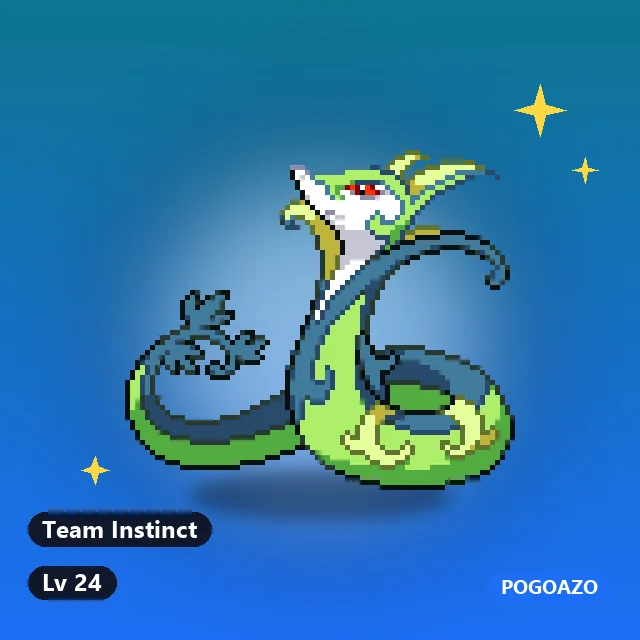 Shiny Serperior · Team Instinct background