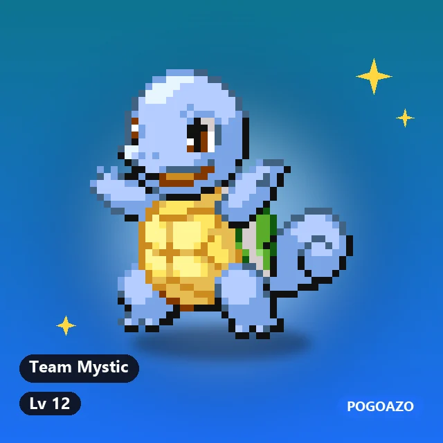 Shiny Squirtle · Team Mystic background