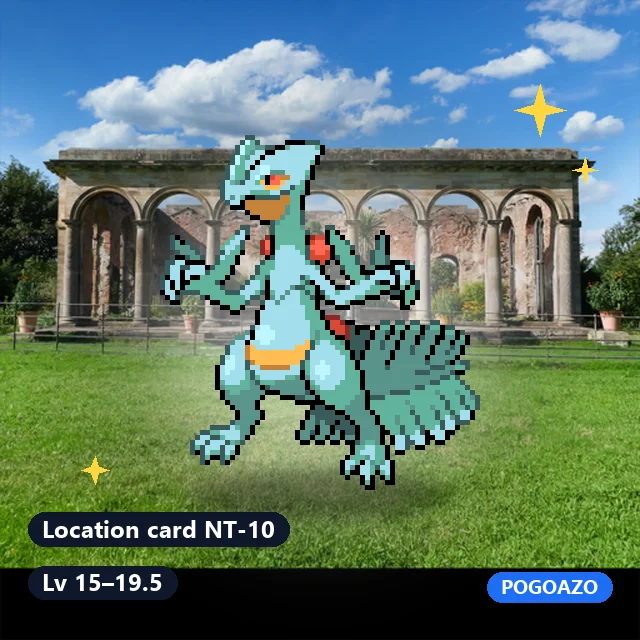 Shiny Sceptile · Location card NT-10 background