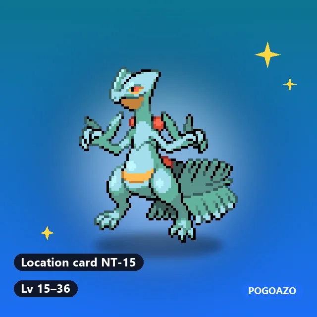 Shiny Sceptile · Location card NT-15 background