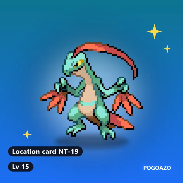 Shiny Grovyle · Location card NT-19 background