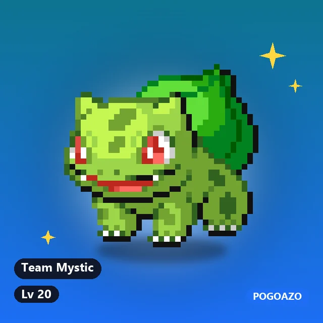Shiny Bulbasaur · Team Mystic background