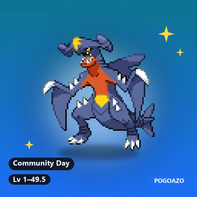Shiny Garchomp · Community Day background