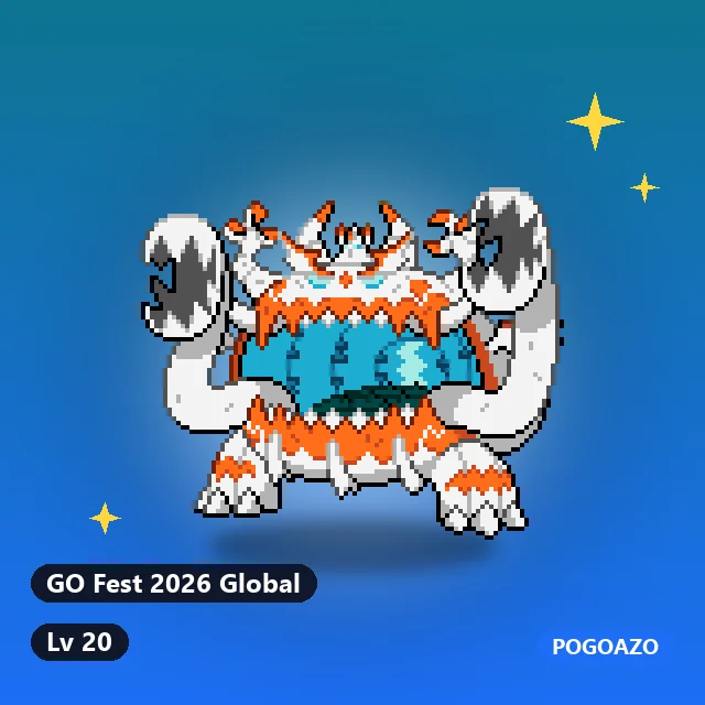 Shiny Guzzlord · GO Fest 2026 Global background