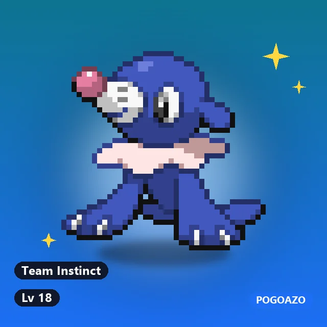 Shiny Popplio · Team Instinct background