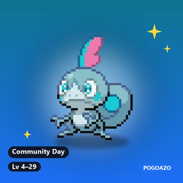 Shiny Sobble · Nền Community Day