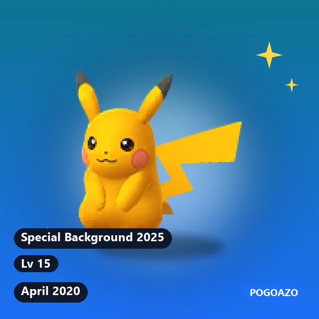 Shiny Pikachu · April 2020 · Special Background 2025 background